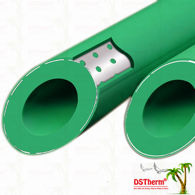 Ppr ছিদ্রযুক্ত অ্যালুমিনিয়াম পাইপ Ppr কম্পোজিট অ্যালুমিনিয়াম পাইপ PN16 PN20 4m দৈর্ঘ্য অ্যালুমিনিয়াম ফয়েলড পাইপ
