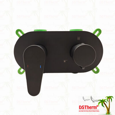 PPR ৫-উপায় ব্ল্যাক প্লেটেড মিক্সার শাওয়ার ভালভ তাপমাত্রা ও প্রবাহ নিয়ন্ত্রণের জন্য