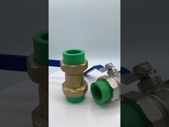 110mm ব্রাস ডাবল ইউনিয়ন বল ভালভ ভারী টাইপ সম্পূর্ণ বোর