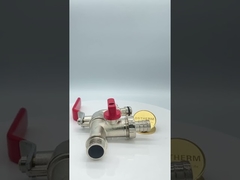 স্টিলের হ্যান্ডেল সহ ক্রোমের ধাতুপট্টাবৃত ব্রাস বিবককের বাইরে