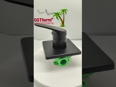 থ্রি-ওয়ে স্কয়ার প্যানেল পিপিআর কালো প্লাস্টিক মিশুক ঝরনা ভালভ মিশ্রণ ভালভ