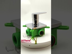 3 পদ্ধতি পিপিআর ক্রোম প্লেটেড মিক্সার শাওয়ার ভালভ বর্গাকার প্যানেল সহ 20 25 মিমি 2 ইন 1 আউট