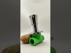 পিপিআর ক্রোম প্লেটেড স্টপ ভালভ, অ্যান্টি-স্লিপ হ্যান্ডেল সহ, পাইপলাইনের জন্য ২০-৪০মিমি, কাস্টমাইজযোগ্য আকার