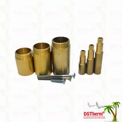 ব্রাস / ক্রোমযুক্ত ভালভ স্টেম এক্সটেনশন হাতা 1/2 " - 1" কাস্টমাইজড আকার