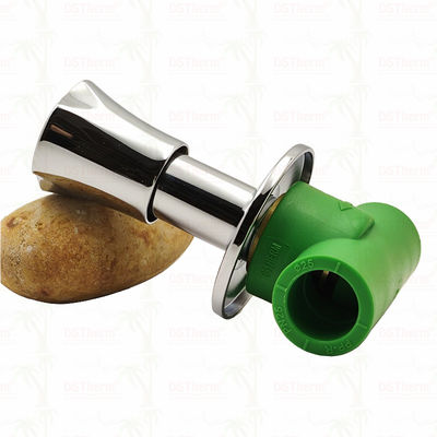 PN25 PPR স্টপ ভালভ 20-40 মিমি ক্রোম প্লেটেড, অ্যান্টি-স্লিপ হ্যান্ডেল সহ