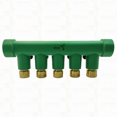 গরম পানি লাল 5 উপায় সঙ্গে PPR Manifolds বোল ভালভ কাস্টমাইজড লোগো এবং রঙ 25mm