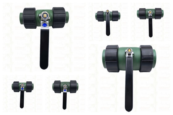 পিপিআর ডাবল ইউনিয়ন বল ভালভ উইথ ব্রাস বল আয়রন হ্যান্ডেল ২০-৬৩মিমি কাস্টমাইজড লোগো