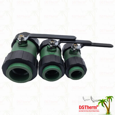 পিপিআর ডাবল ইউনিয়ন বল ভালভ উইথ ব্রাস বল আয়রন হ্যান্ডেল ২০-৬৩মিমি কাস্টমাইজড লোগো