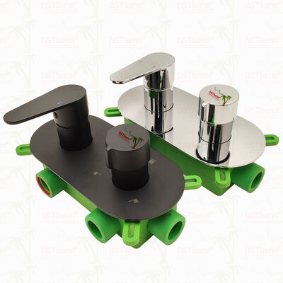 PPR ৫-উপায় ব্ল্যাক প্লেটেড মিক্সার শাওয়ার ভালভ তাপমাত্রা ও প্রবাহ নিয়ন্ত্রণের জন্য