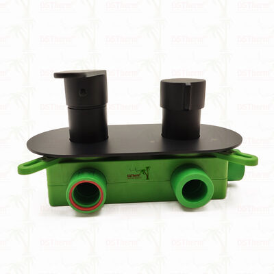 PPR ৫-উপায় ব্ল্যাক প্লেটেড মিক্সার শাওয়ার ভালভ তাপমাত্রা ও প্রবাহ নিয়ন্ত্রণের জন্য