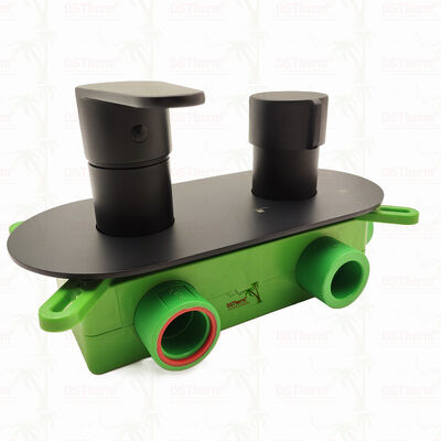 PPR ৫-উপায় ব্ল্যাক প্লেটেড মিক্সার শাওয়ার ভালভ তাপমাত্রা ও প্রবাহ নিয়ন্ত্রণের জন্য