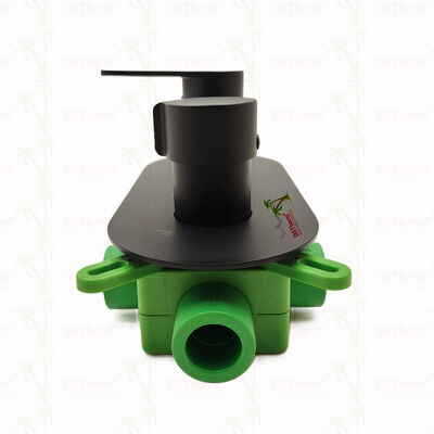 PPR ৫-উপায় ব্ল্যাক প্লেটেড মিক্সার শাওয়ার ভালভ তাপমাত্রা ও প্রবাহ নিয়ন্ত্রণের জন্য