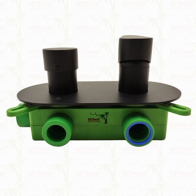 PPR ৫-উপায় ব্ল্যাক প্লেটেড মিক্সার শাওয়ার ভালভ তাপমাত্রা ও প্রবাহ নিয়ন্ত্রণের জন্য