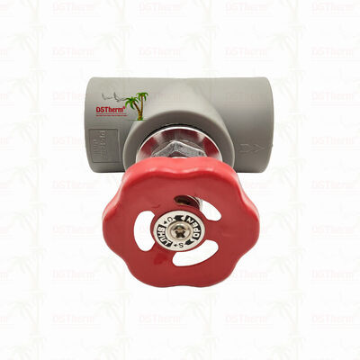 ধূসর ক্রোম প্লেটেড পিপিআর স্টপ ভালভ ব্রাস কার্টিজ সহ গ্লোবাল ভালভ ২০-১১০মিমি